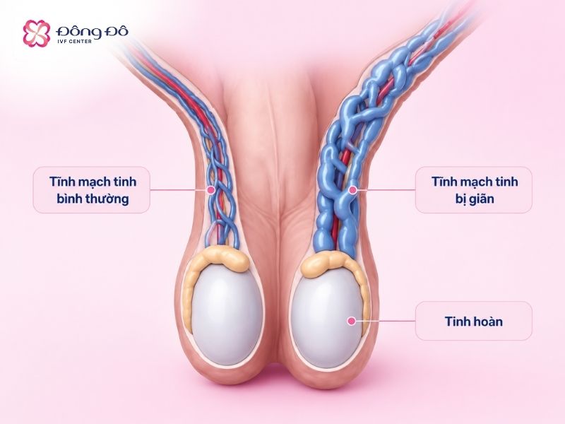 Búi tĩnh mạch bị giãn ngoằn nghèo, khi sờ vào cảm giác như một túi giun