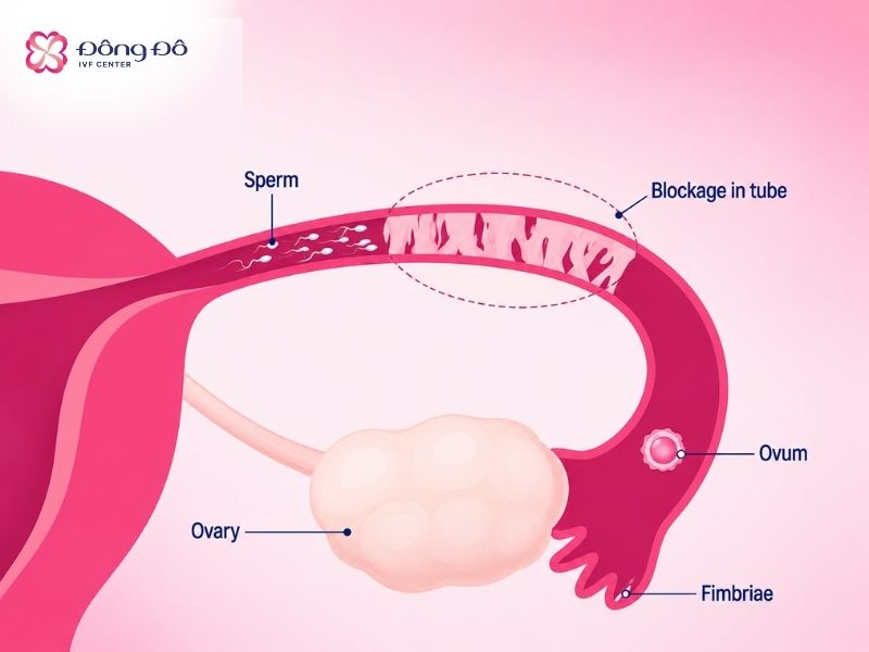 Tắc hoặc tổn thương hai ống dẫn trứng là một trong những nguyên nhân nên làm IVF